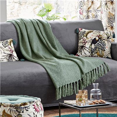 Plaid à franges - 240 g/m²