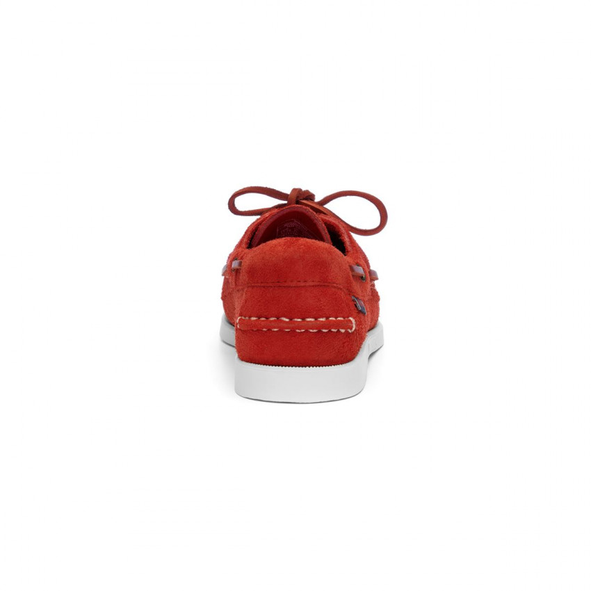 DOCKSIDES PORTLAND FLESH OUT Red-Chaussures bateau pour femme en cuir suede