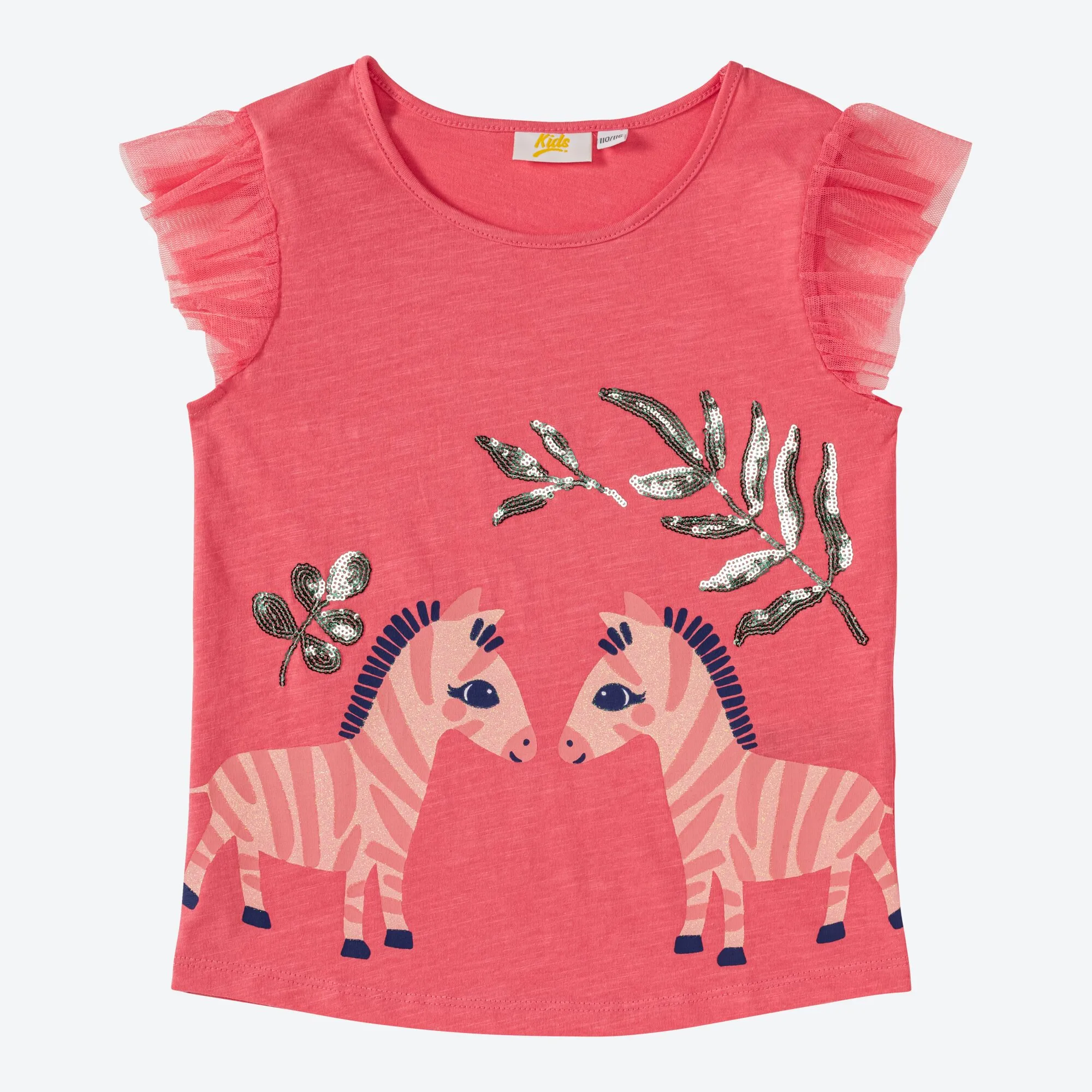 Mädchen-T-Shirt mit Mesh-Ärmeln