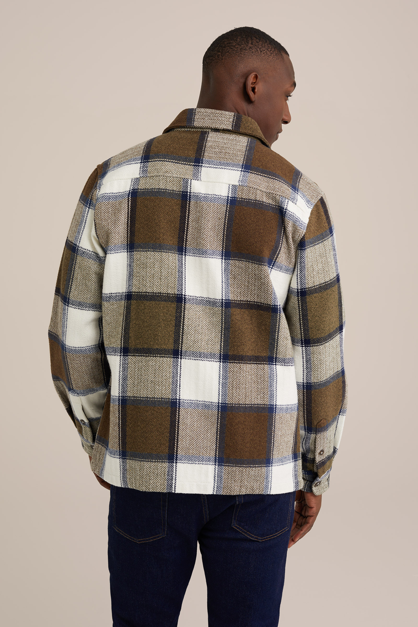 overshirt met ruit WE Fashion Mosgroen