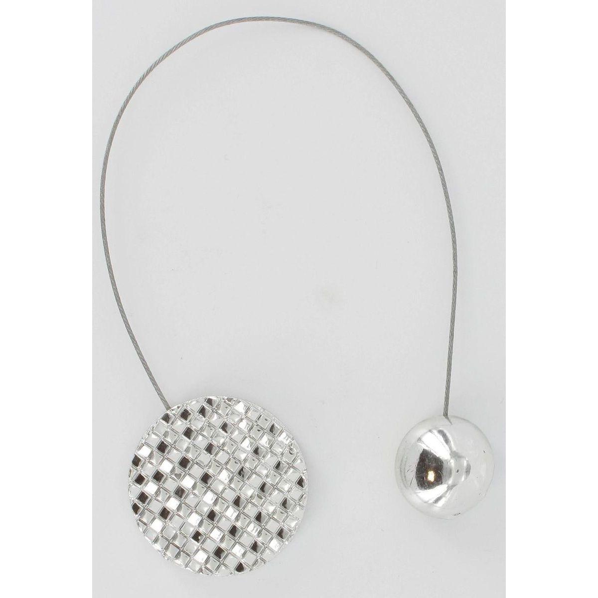 EMBRASSE METALLISEE AIMANTEE RONDE MOSAIQUE NEWPORT CHROME