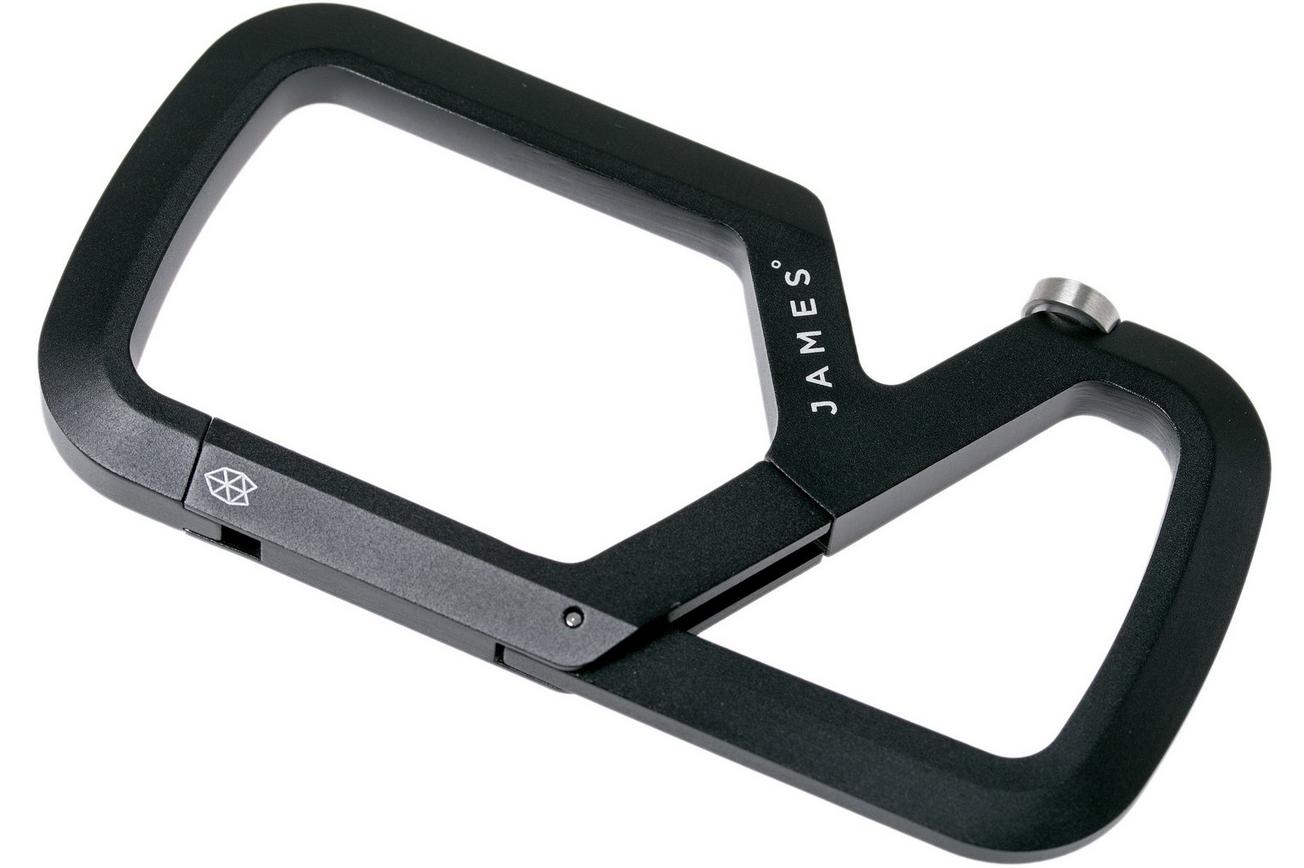 The James Brand Mehlville, black, karabijnhaak