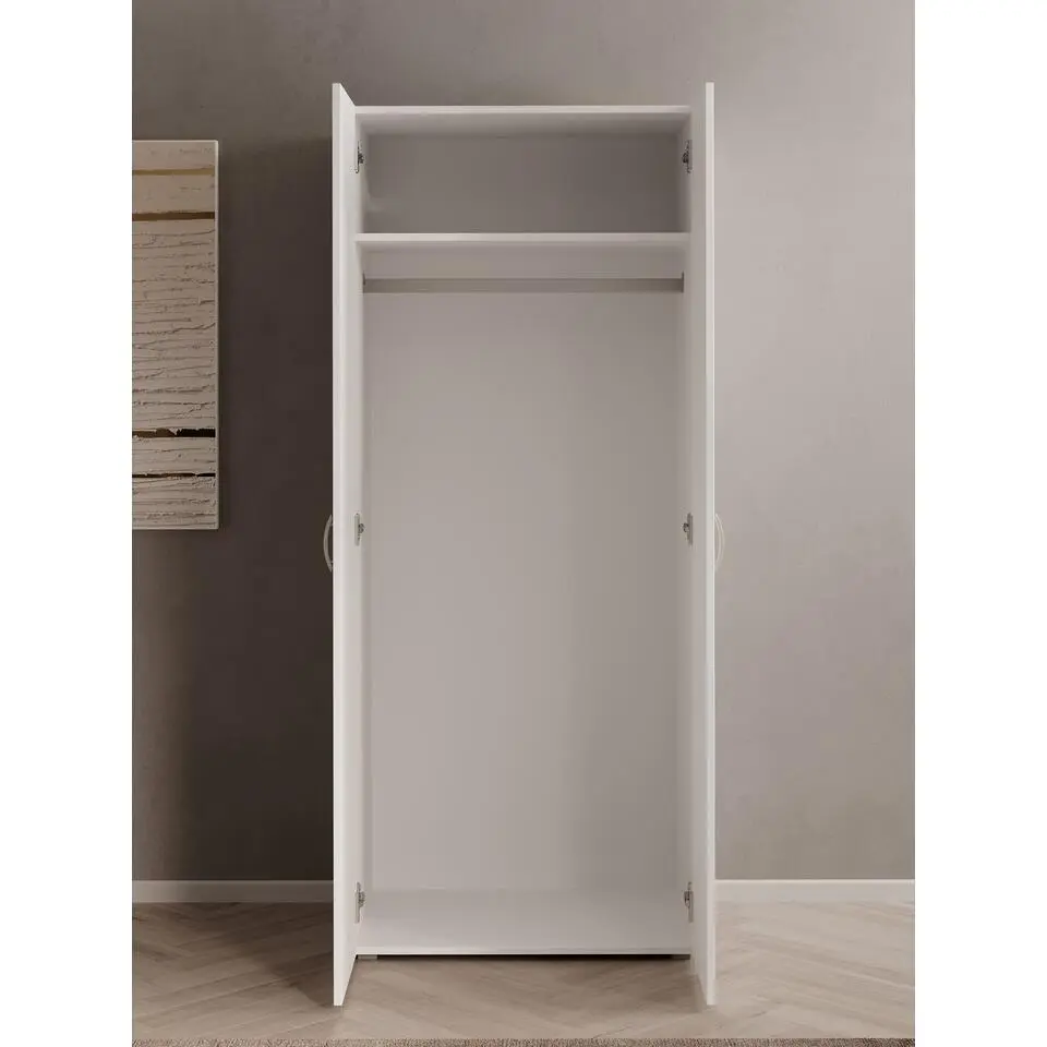 Meubella - Kledingkast Bernd - Wit - 74 cm