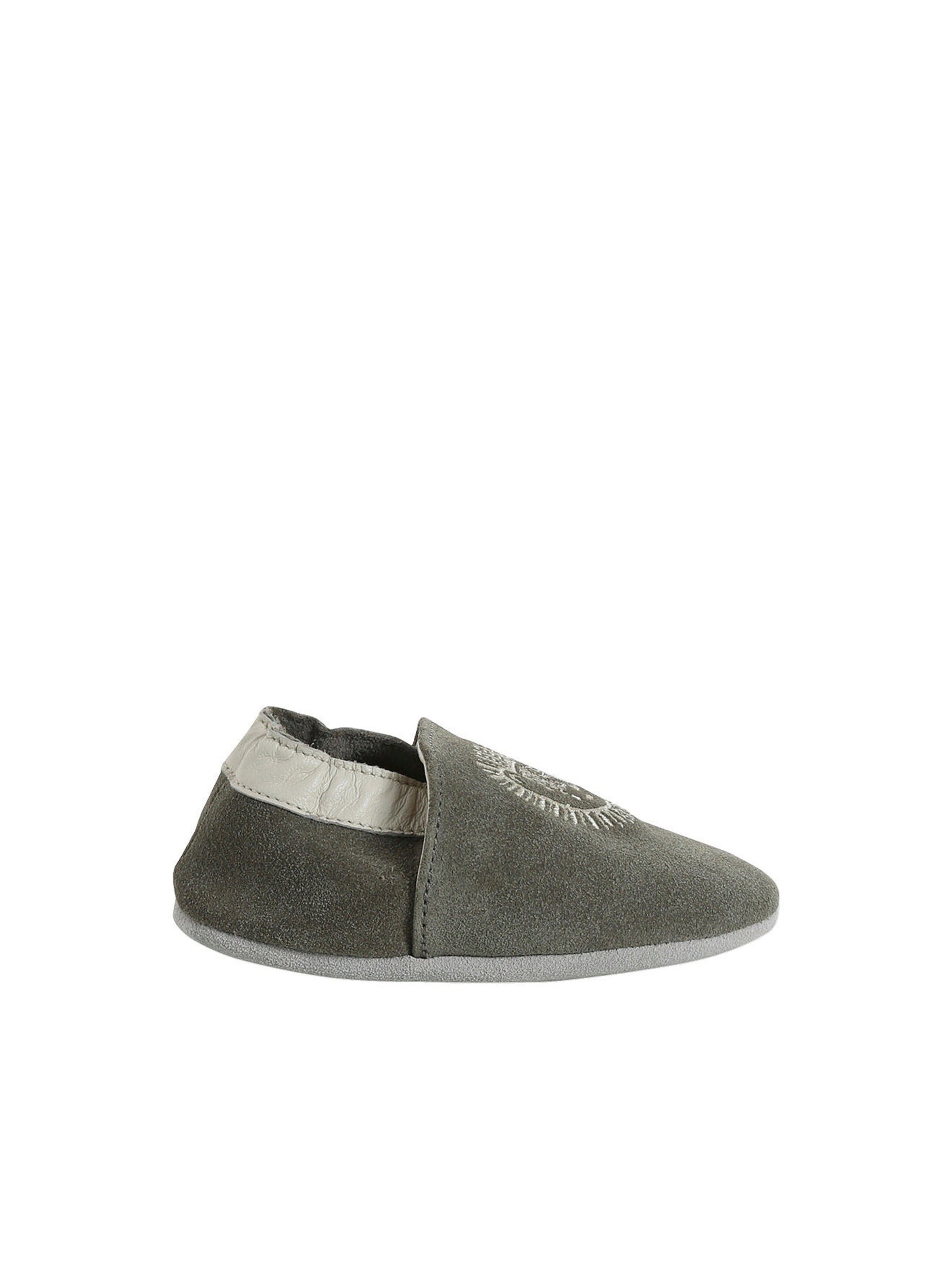 Vertbaudet Baby Krabbelschuhe mit Gummizug grün bedruckt