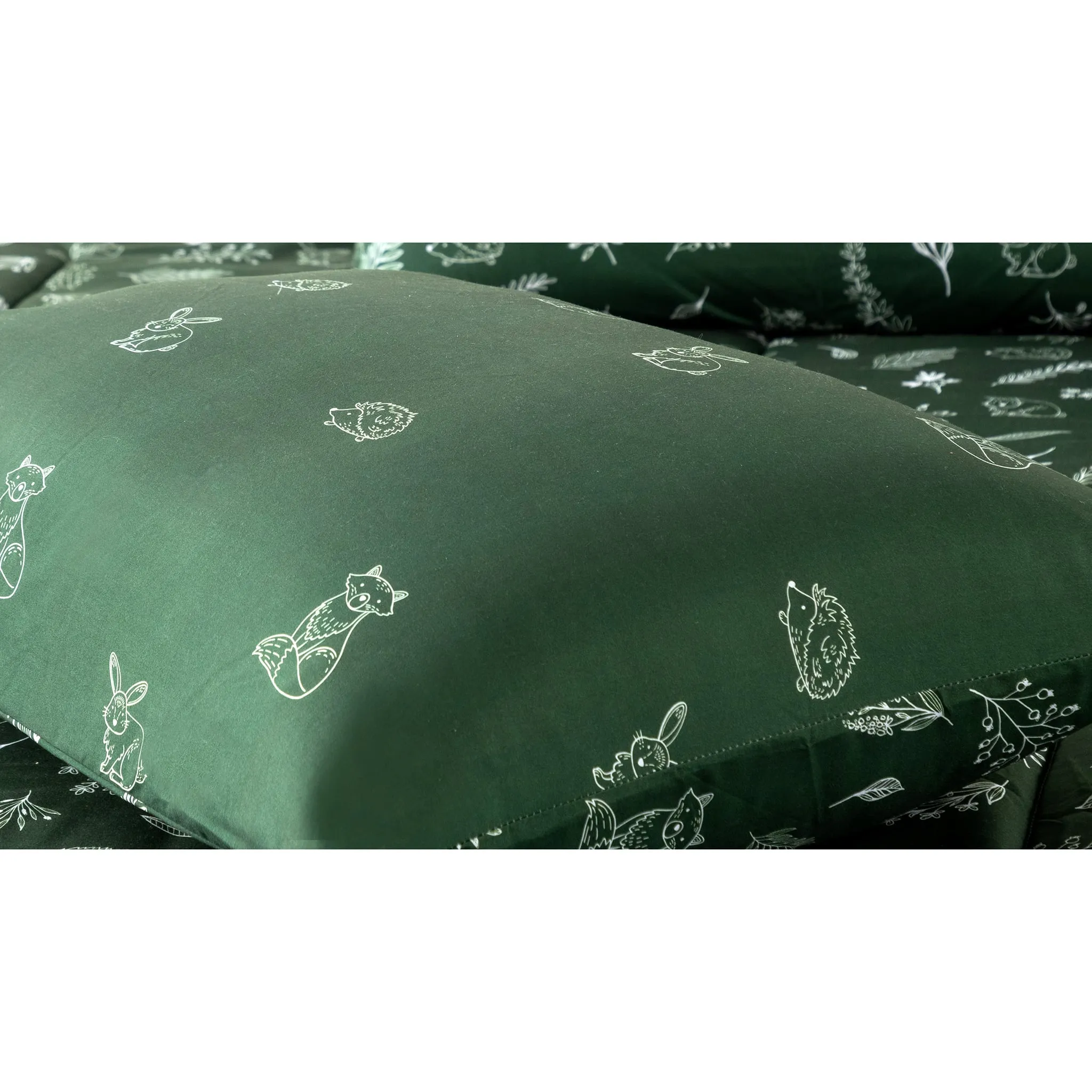 Origami Maison Douillette Lit DoubleGrand - Vert Forêt