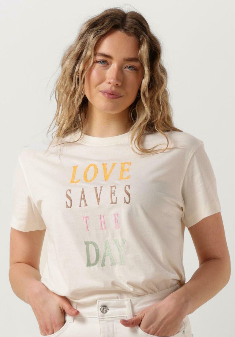 MOS MOSH ecru mos mosh t-shirt asa