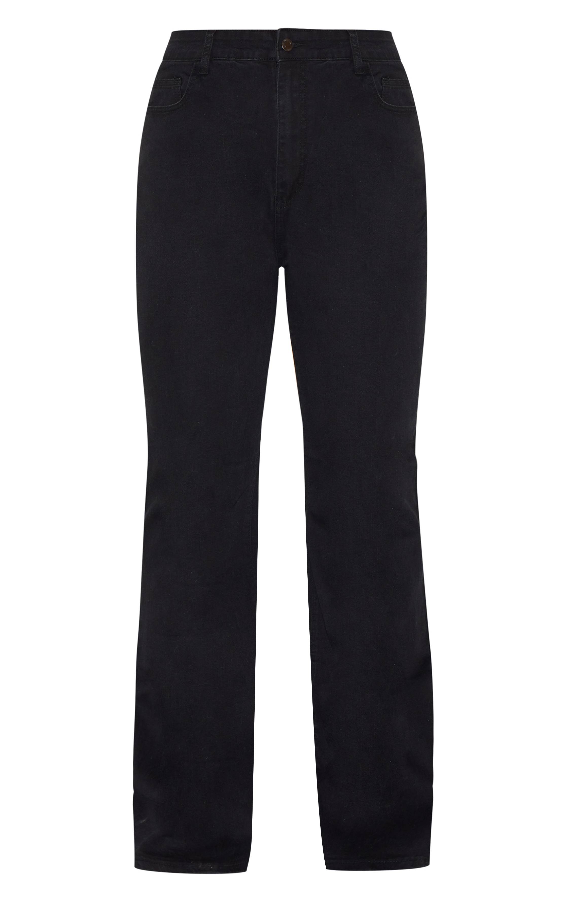Noir Jean Denim Évasé Plus