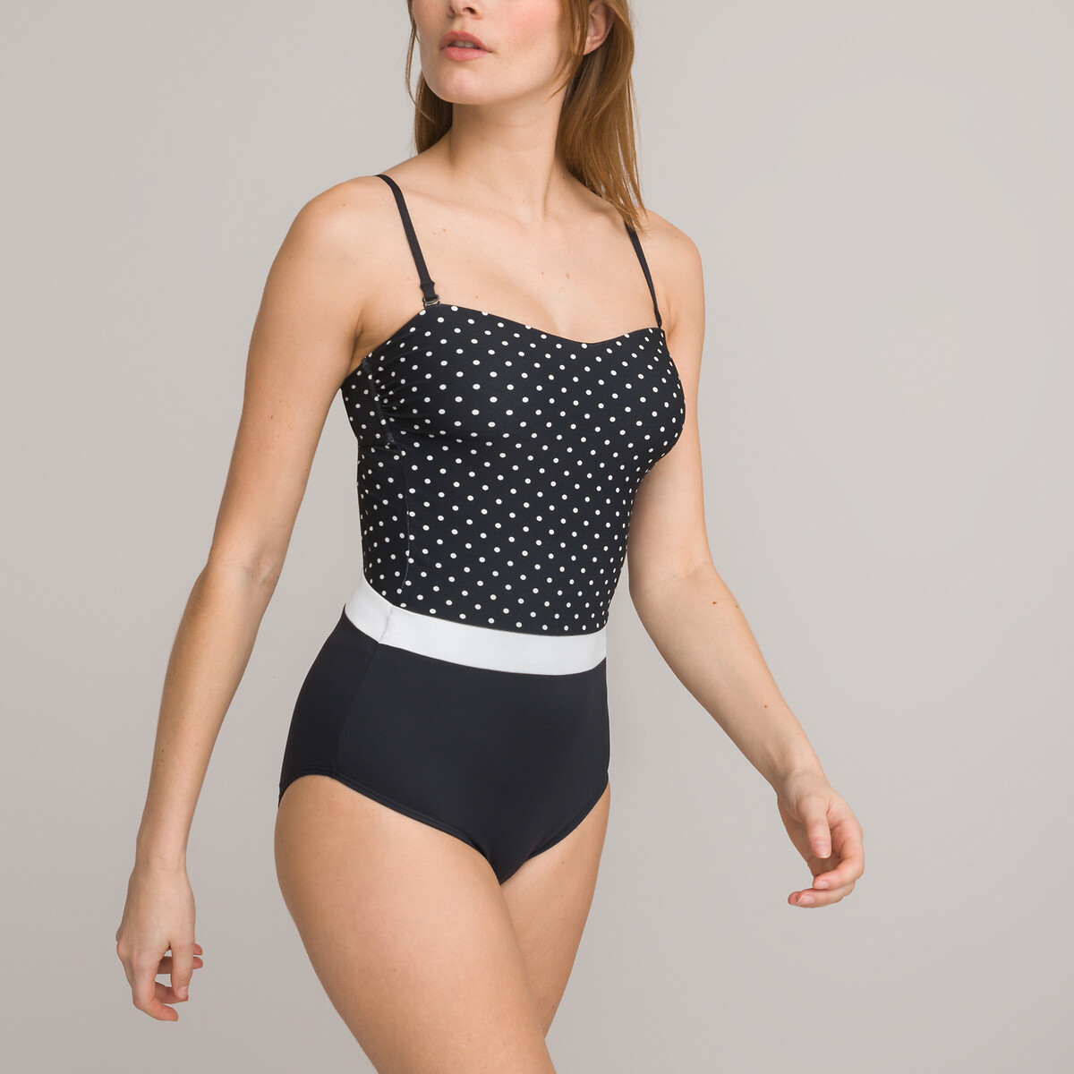 ANNE WEYBURN<br>Maiô estilo bustiê com efeito de barriga chapada
