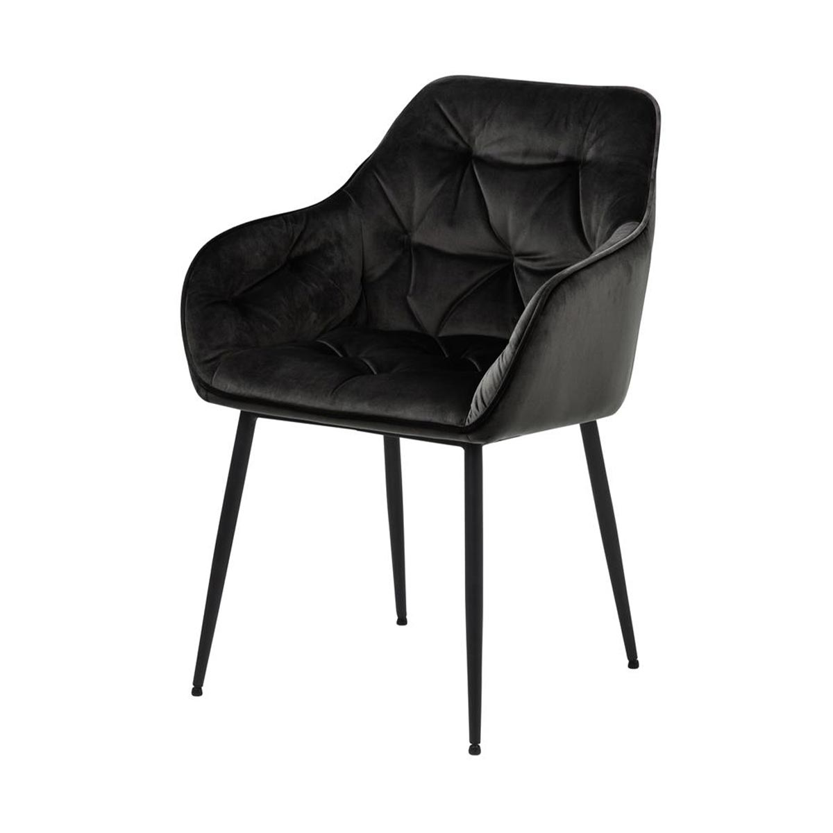 Eetkamerstoel Arian velvet Antraciet
