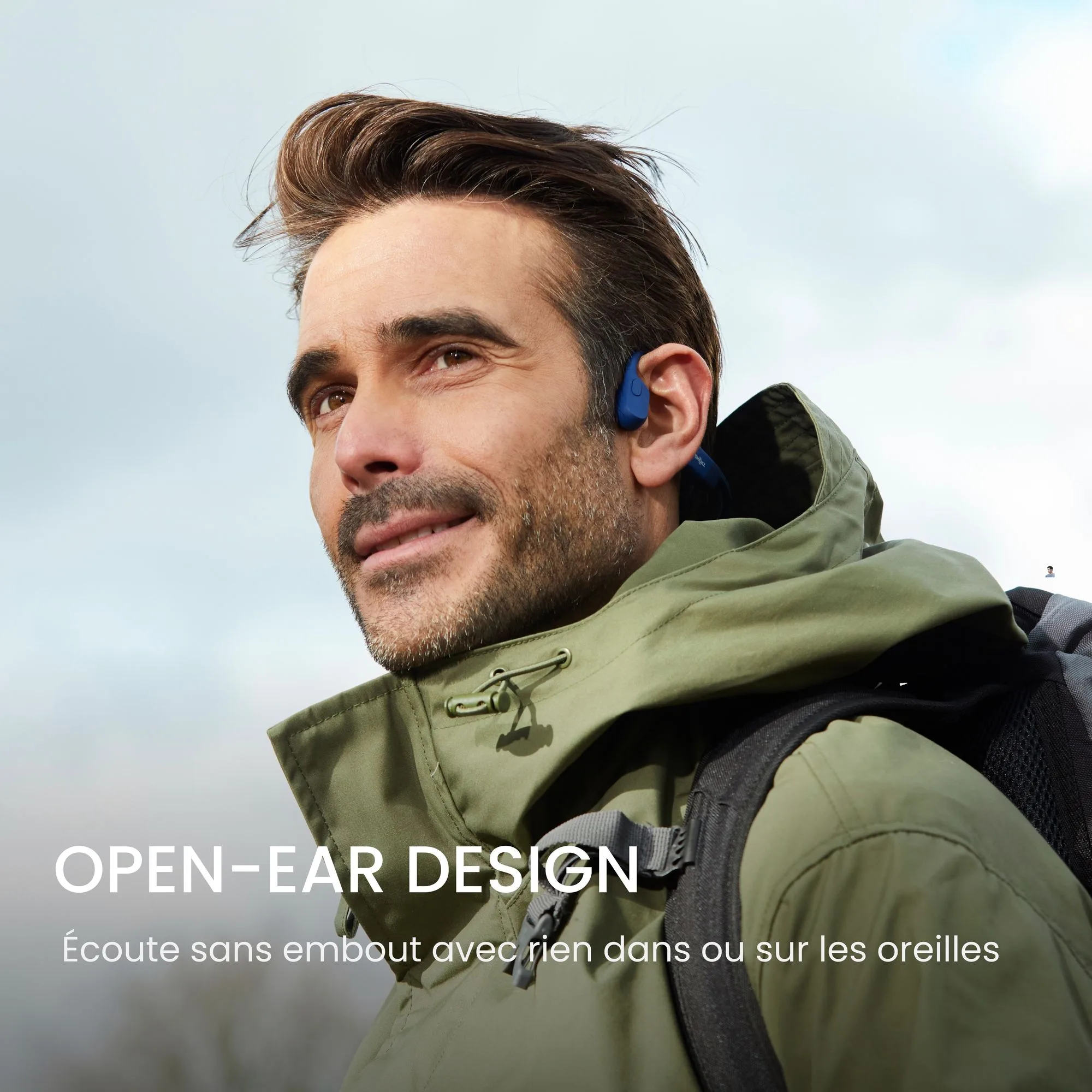 Shokz Open Run Bleu (USB-C) Écouteurs Bluetooth