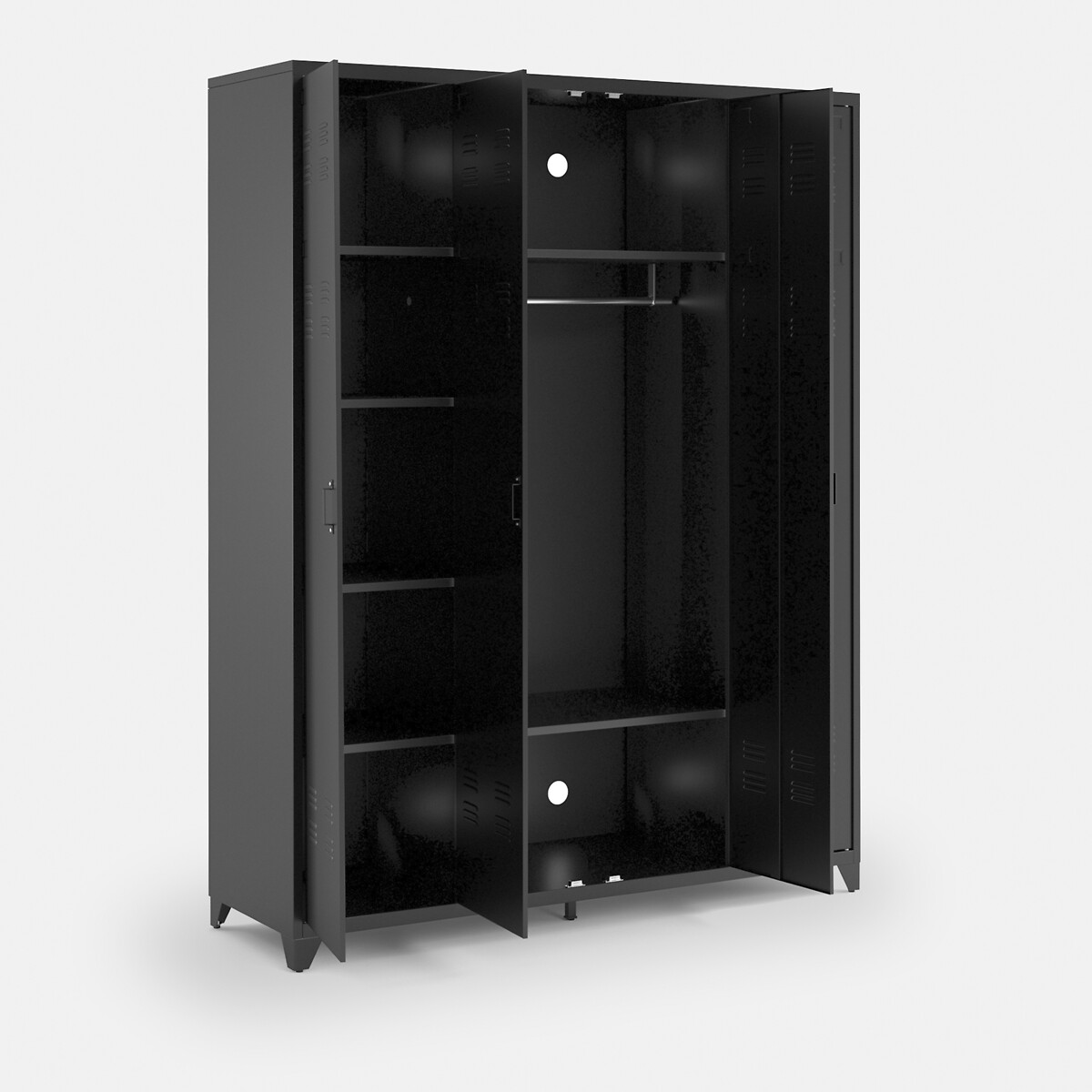 LA REDOUTE INTERIEURS<br>Armário metálico, 4 portas, Hiba