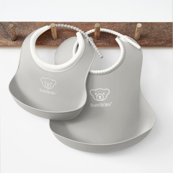 Baby Björn® Slabbetje - Set van 2 - Grijs