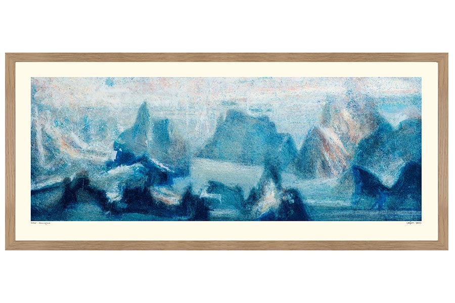 Stillhet i Dronning Maud land bilde 140x60 cm. Innrammet med plexiglass.