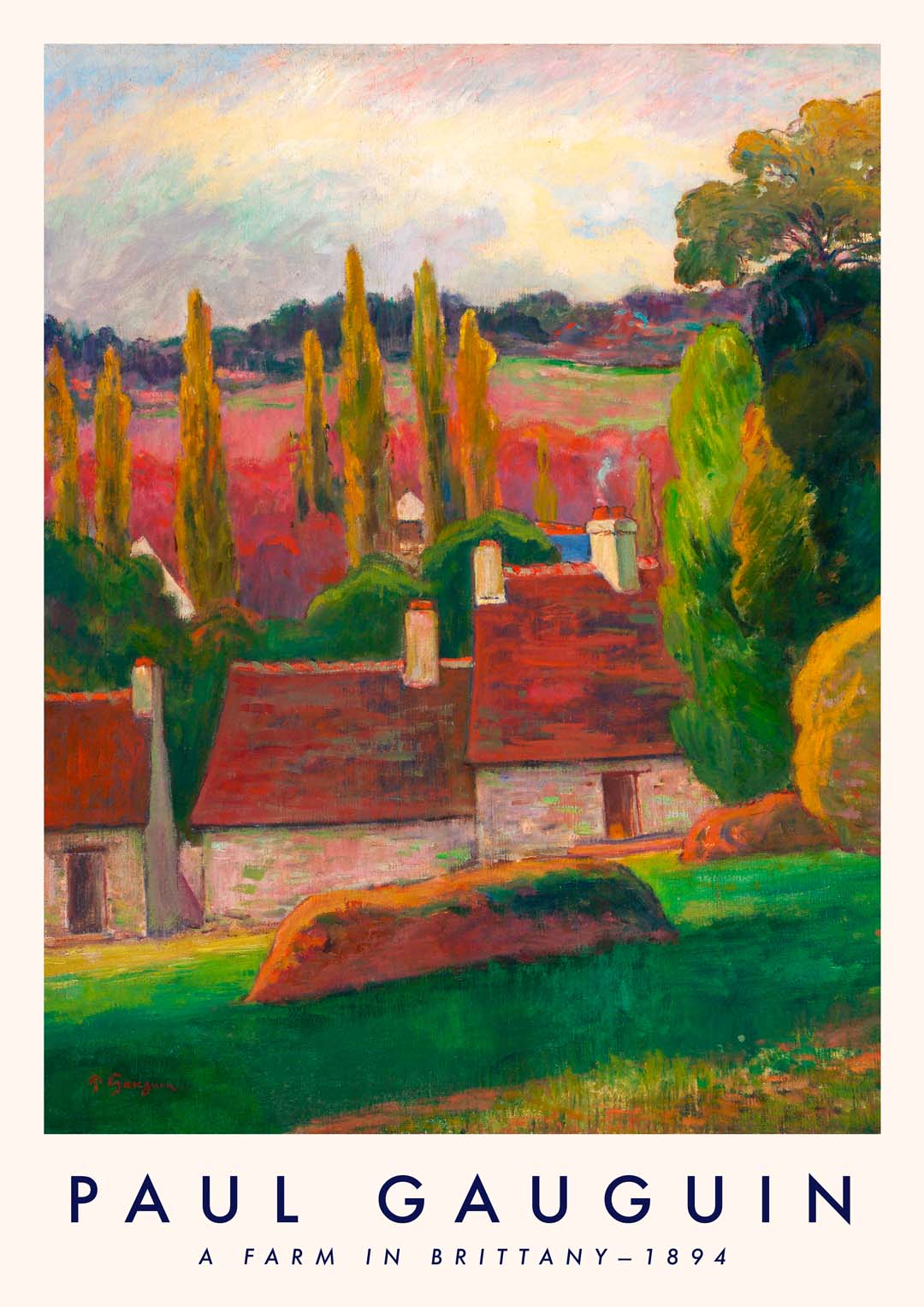Ein Bauernhof in der Bretagne von Paul Gauguin