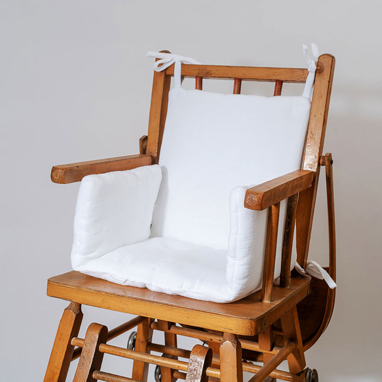 Papate Coussin de Chaise Haute en Coton Bio blanc - 31x16x27 cm