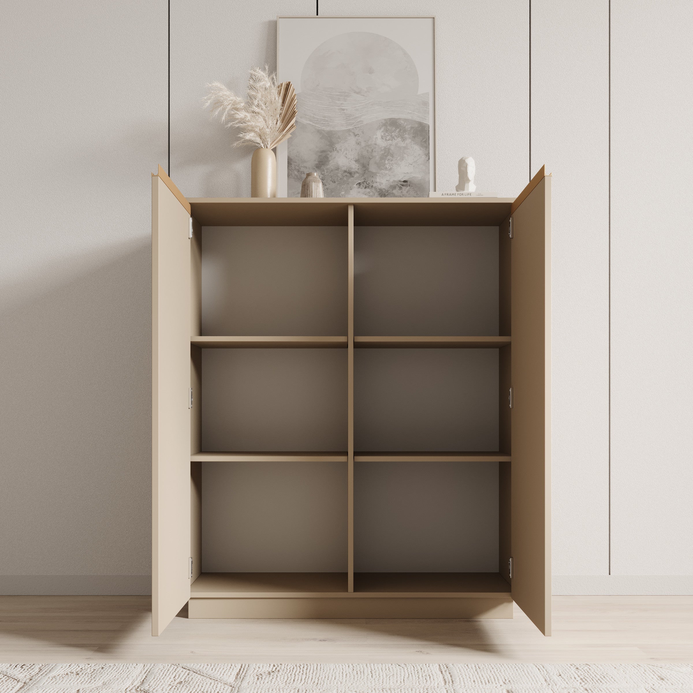 Meubella - Dressoir Remy 2 - Beige - 104 cm