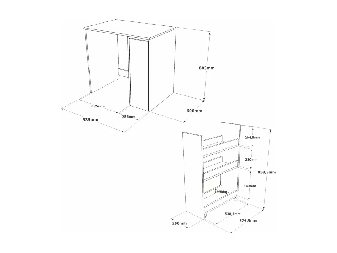 Armoire de Rangement pour Machine à Laver en Bois Blanc