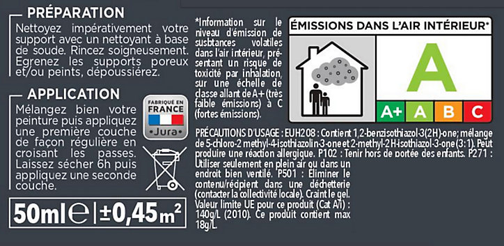 Testeur peinture de rénovation V33 taupe satin 50ml