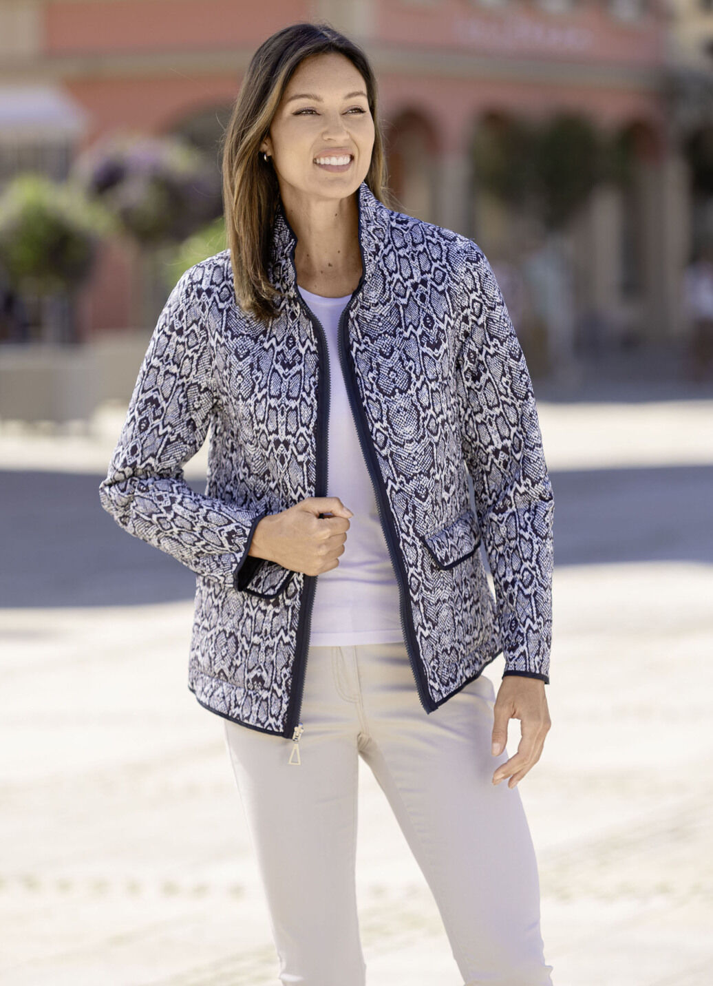 Funktions-Wendejacke mit Reptildessin