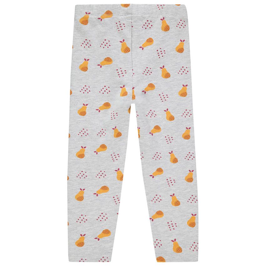 Legging en jersey imprimé poires all-over - Gris clair