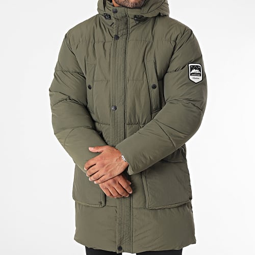 Doudoune Longue Capuche Gzle Vert Kaki