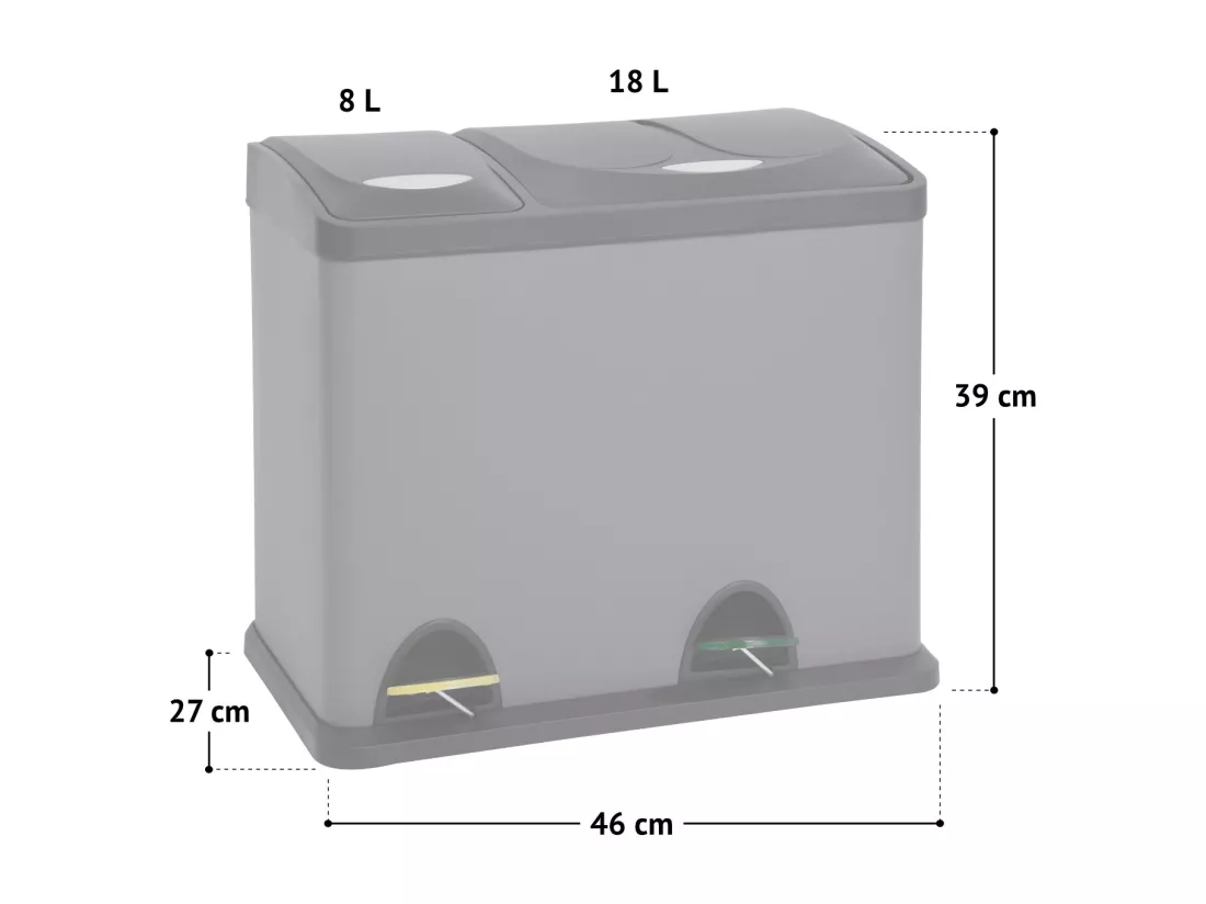 Poubelle de tri sélectif Acier inoxydable