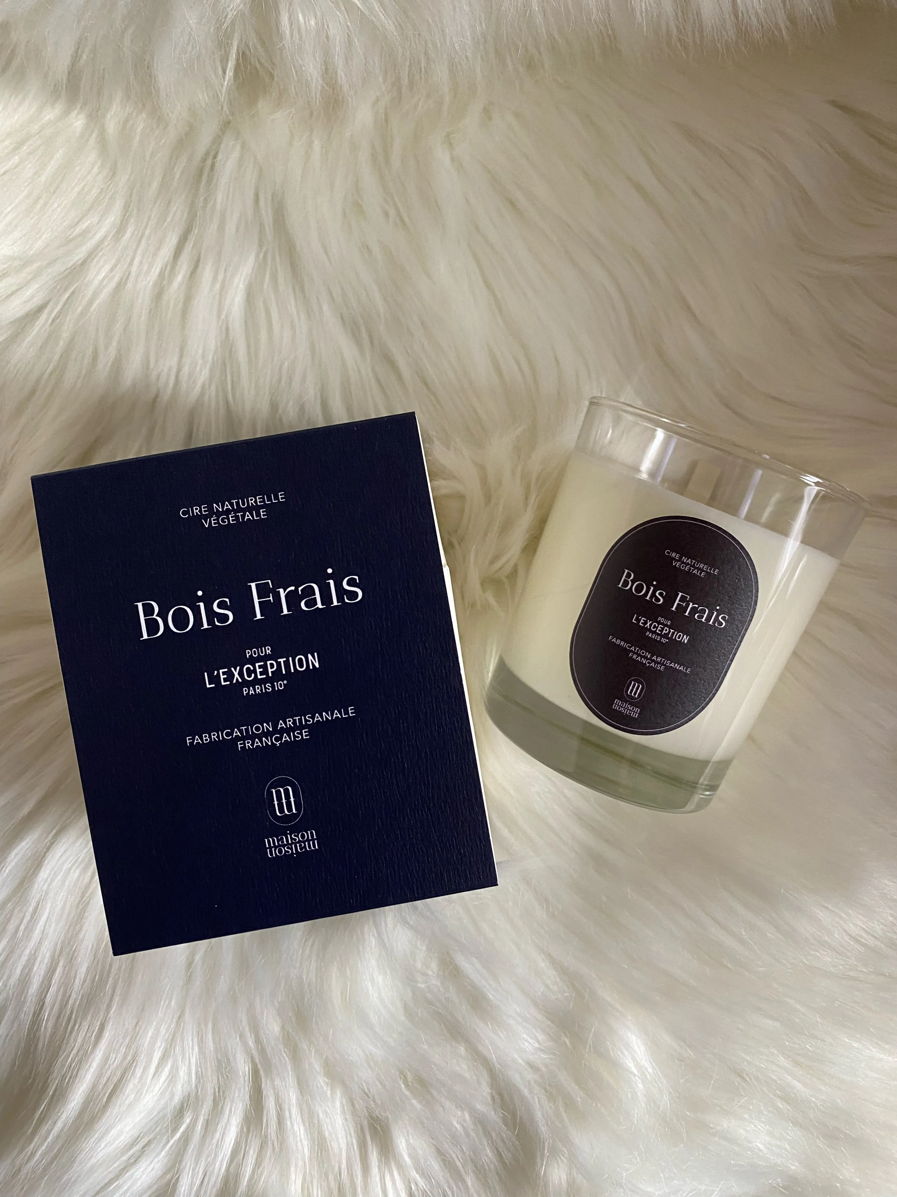 Bougie Bois Frais 220g 2 mèches de la collaboration MaisonMaison Paris x L'Exception Paris L'Exception Paris