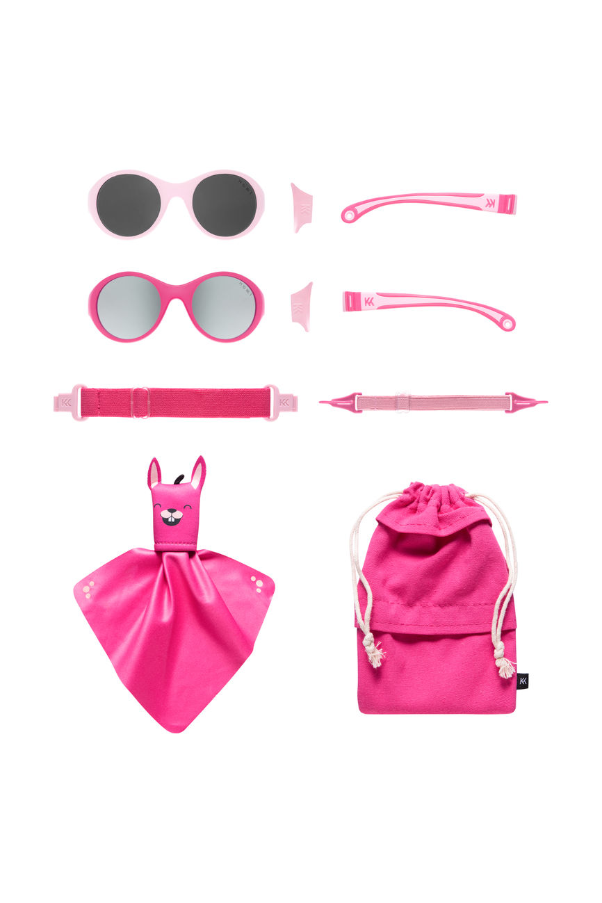 Mokki Click & Change solbrille til baby og barn 0-2 år rosa