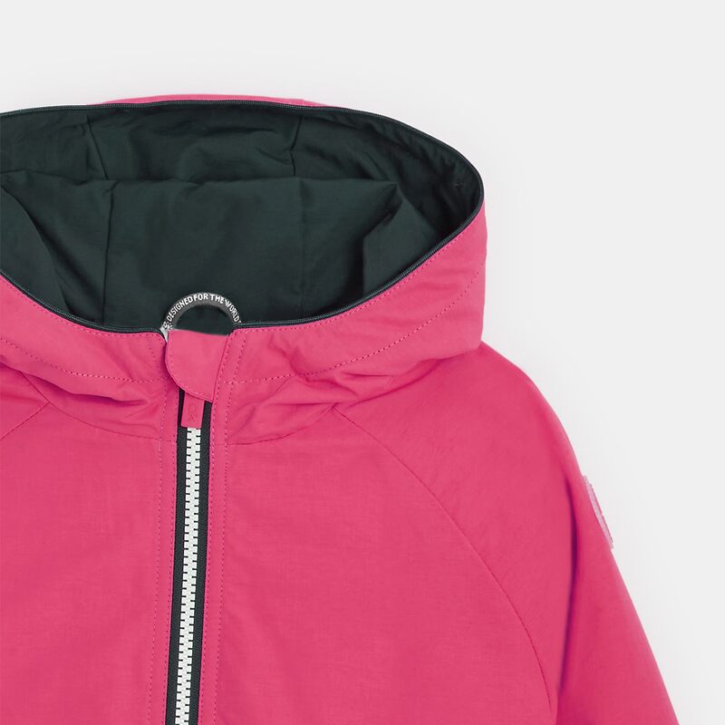 Blouson doublé déperlant rose fille