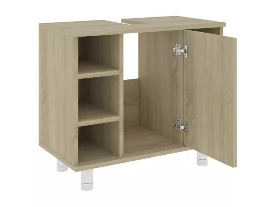 Armoire de salle de bain Chêne sonoma Bois d'ingénierie