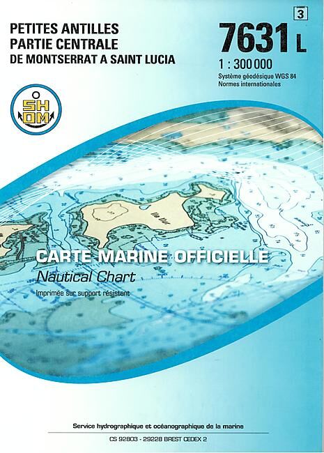 EPSHOM - 7631L PETITES ANTILLES PARTIE CENTRALE