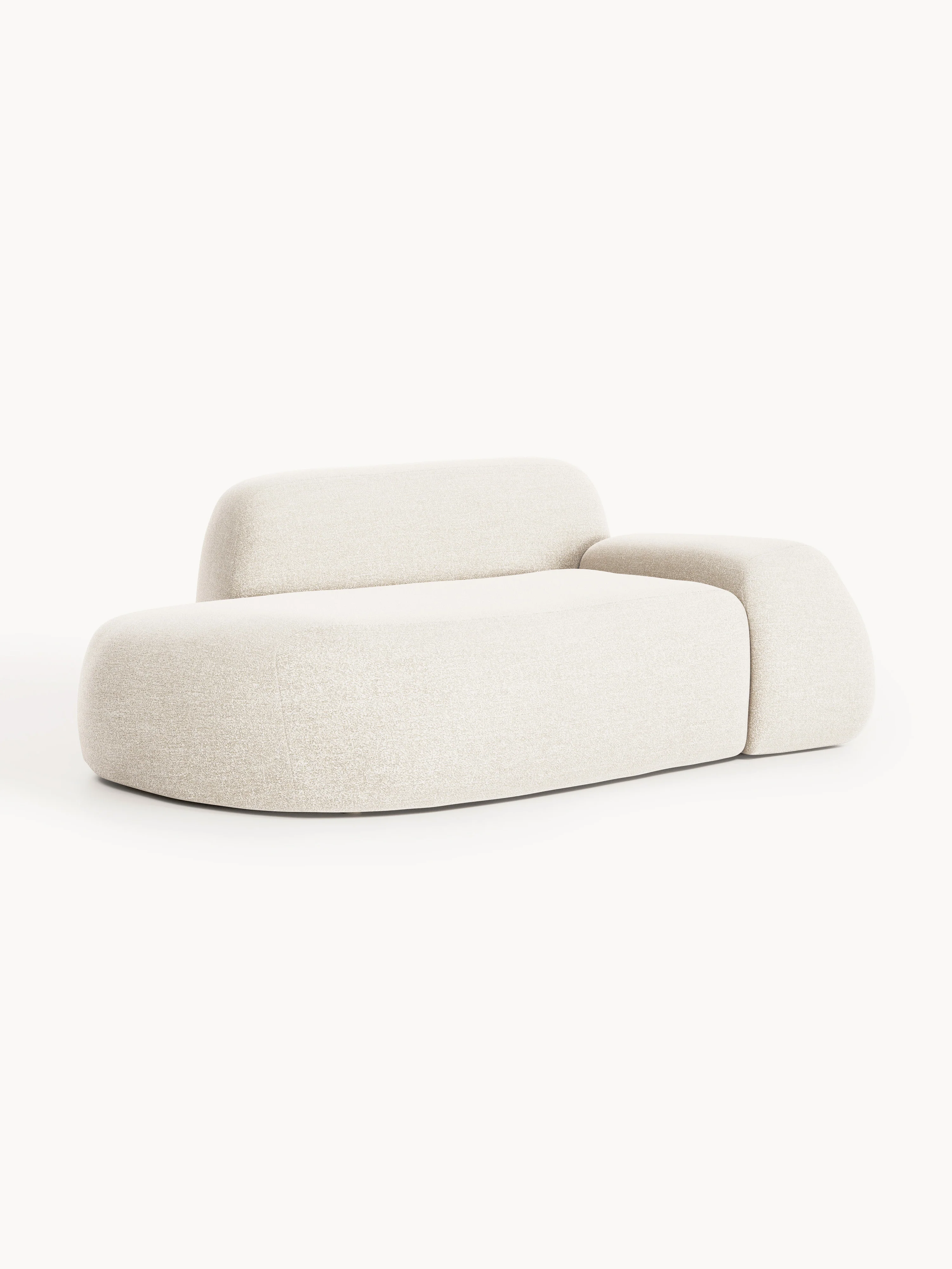 Bouclé bank Wolke (2-zits) met chaise longue