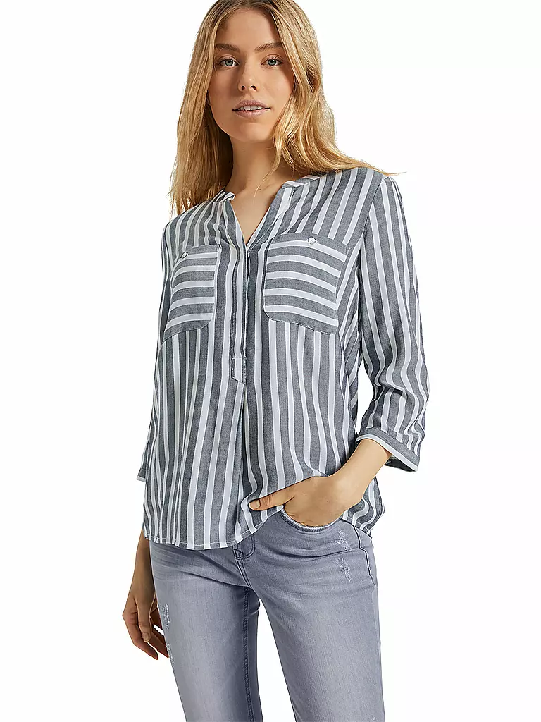 TOM TAILOR Bluse hellgrau