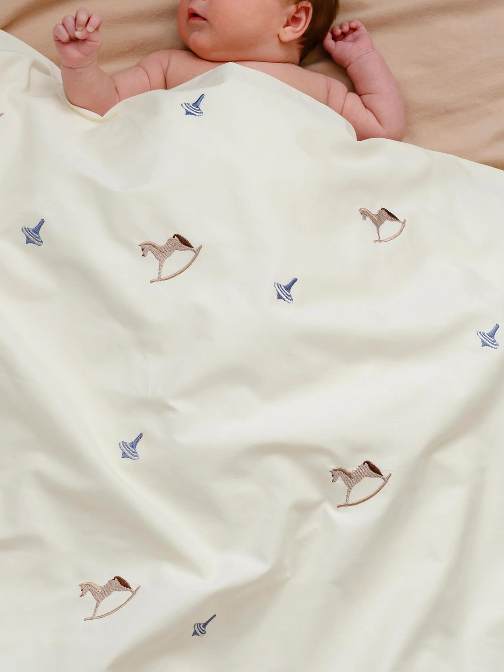 Babybedtextiel Vintage Toys van katoensatijn