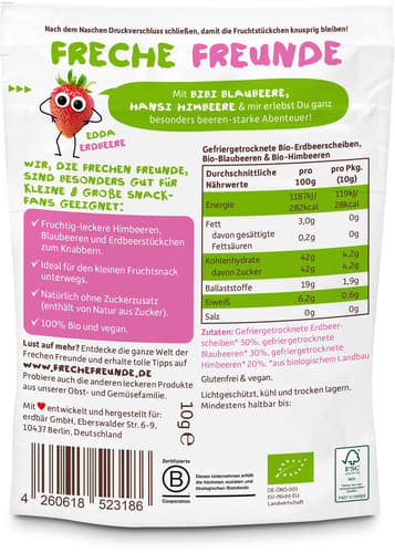 Freche Freunde Bio Roter Beerenmix Fruchtchips