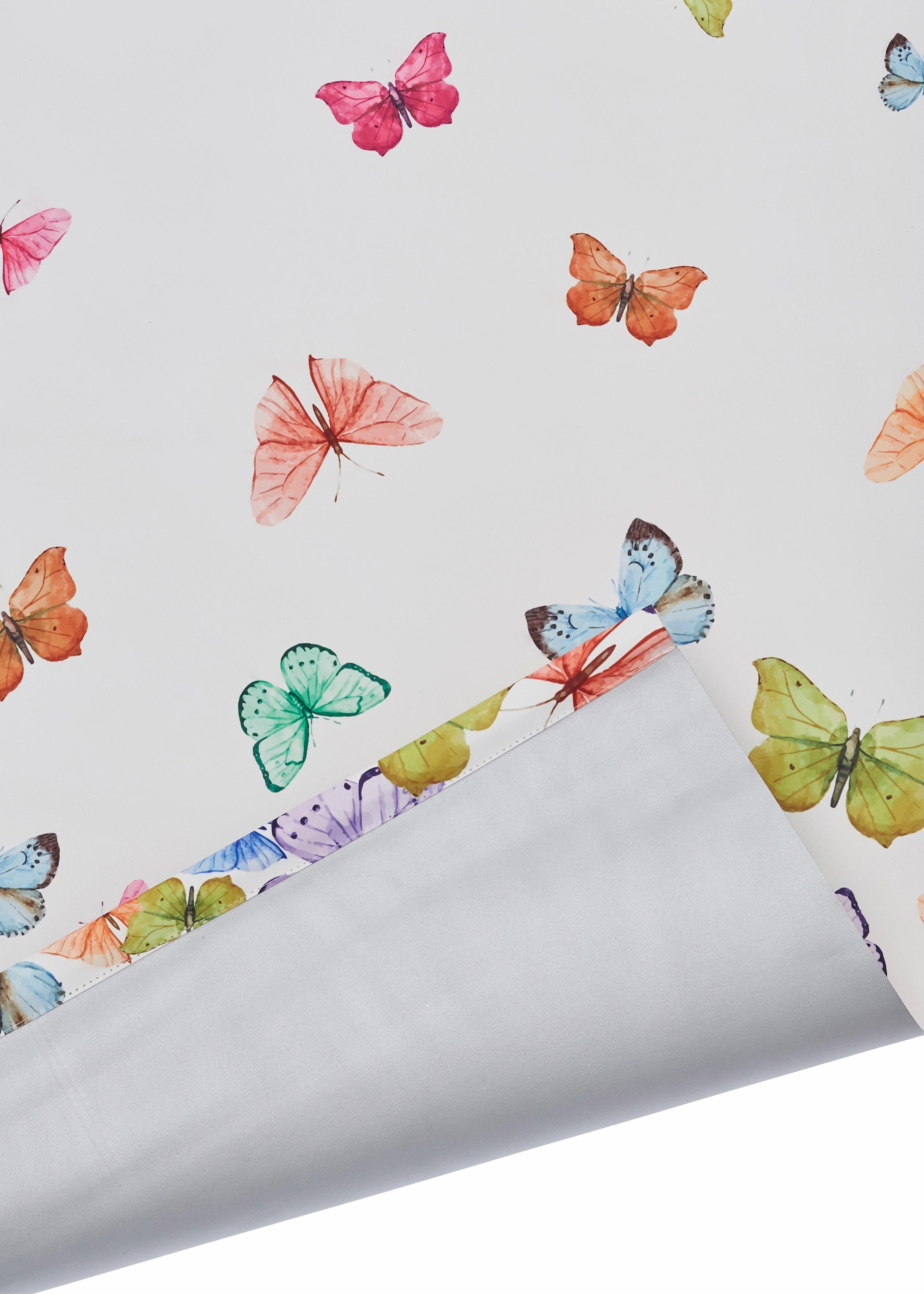Home affaire Seitenzugrollo »Butterfly« verdunkelnd energiesparend ohne Bohren freihängend Hitzeschutz, Schmetterlinge, bunt, bedruckt, Klemmträger