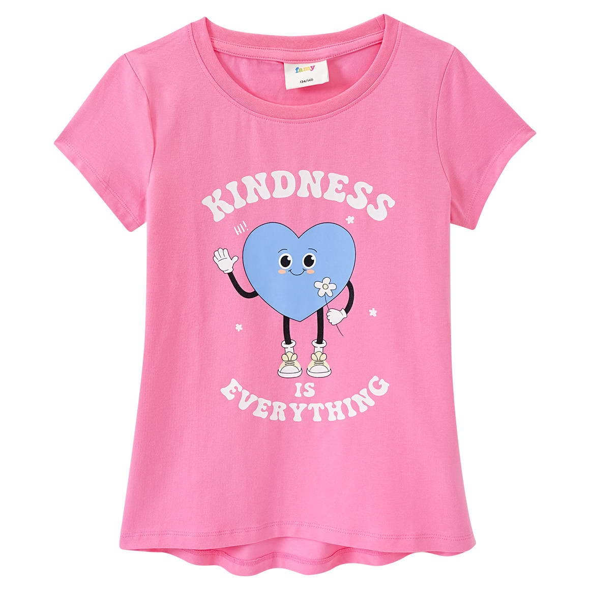 Famy 3 Mädchen T-Shirts mit Prints pink / creme / hellblau