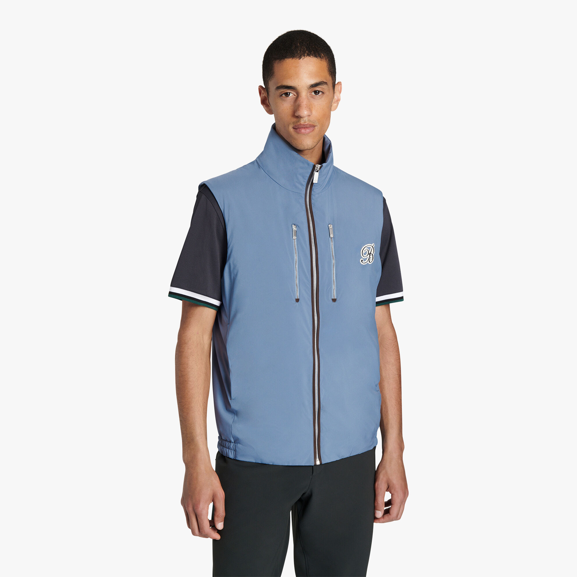 Gilet Sans Manches De Golf En Nylon Leger