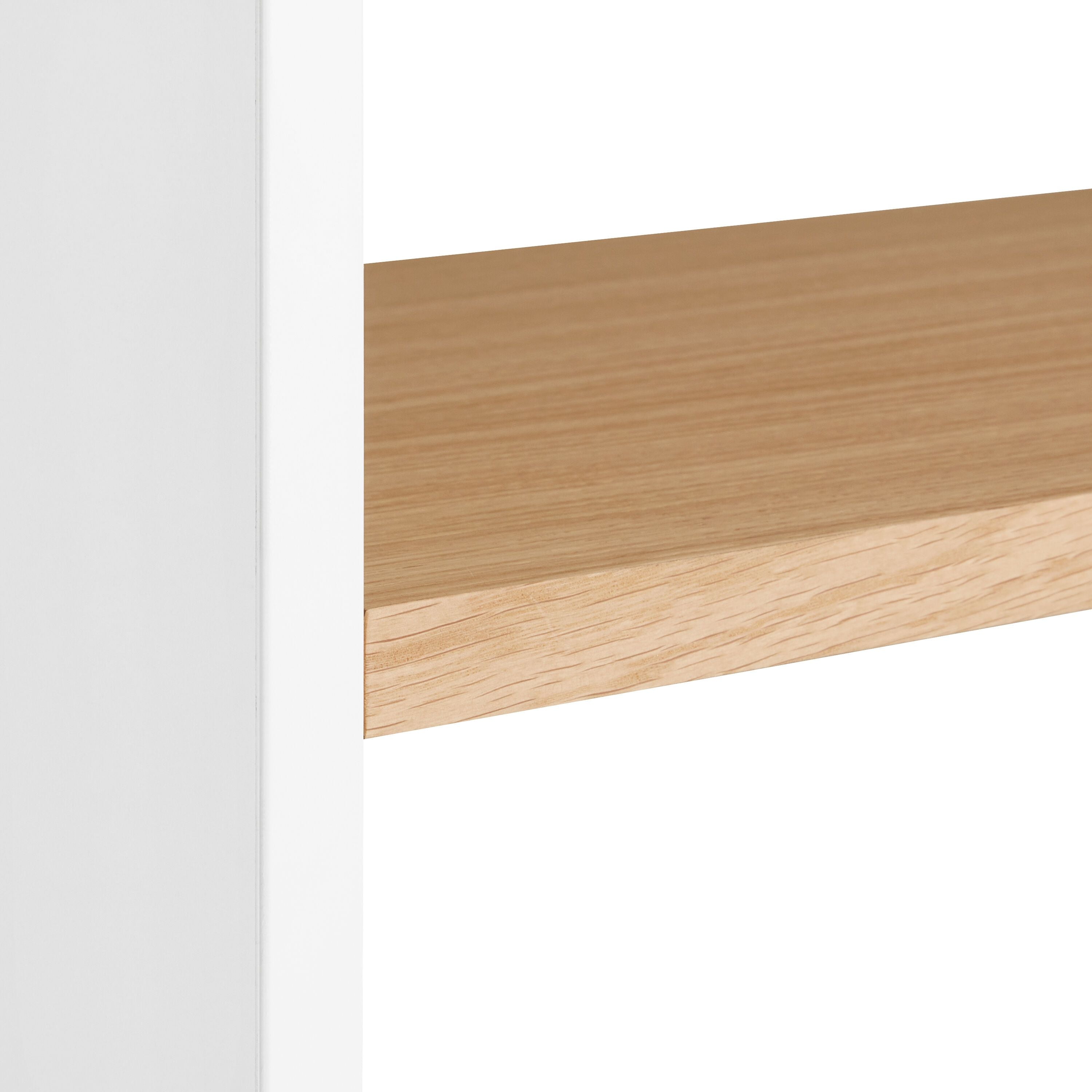 TARA Regal - Weiss / Eiche / B: 120.0 cm x T: 33.0 cm x H: 147.0 cm