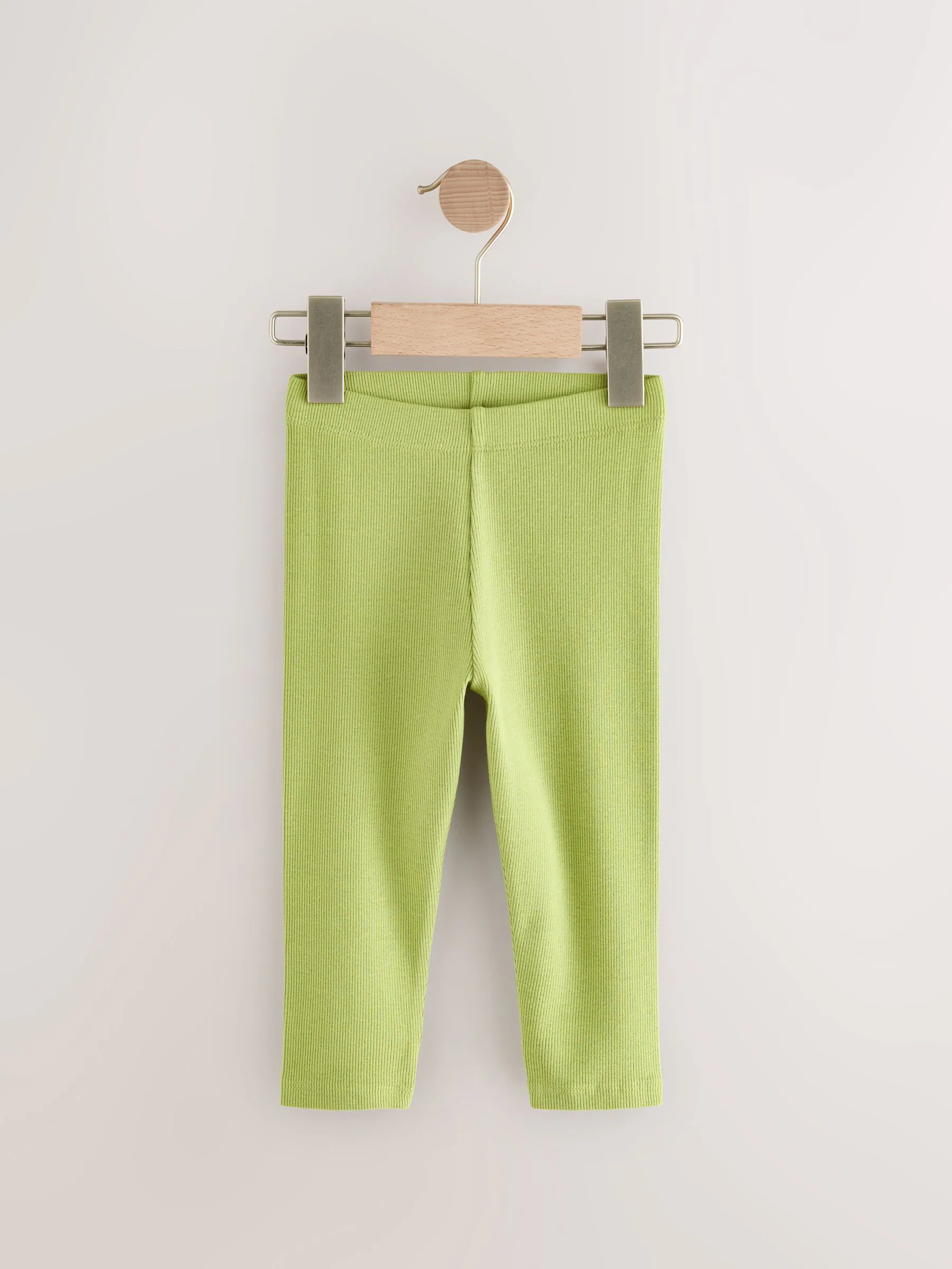 Lichtroze - Verpakking van 5 geribbelde Leggings (3mnd -7jr)
