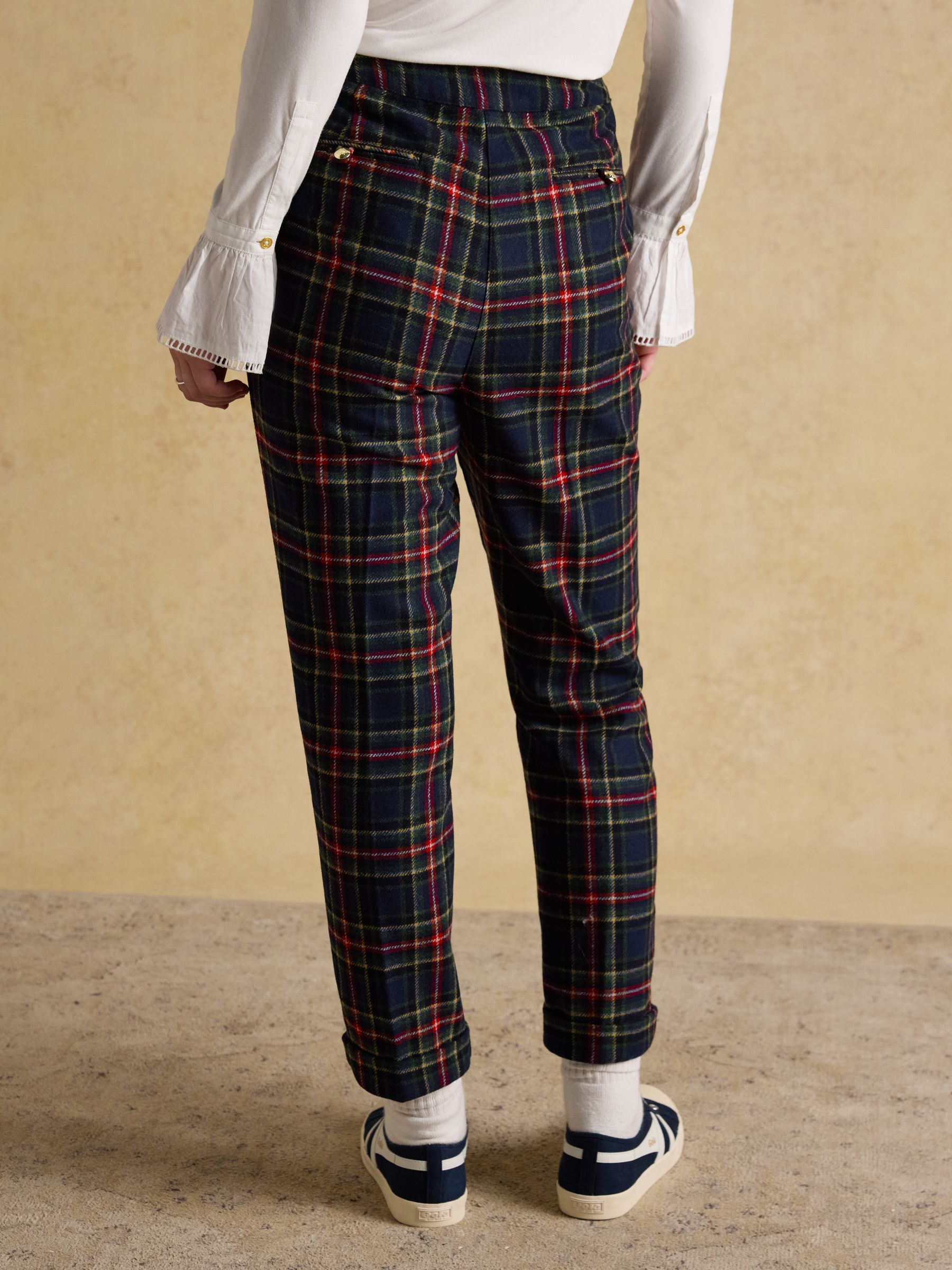 Joules Cora tapered tweed broek