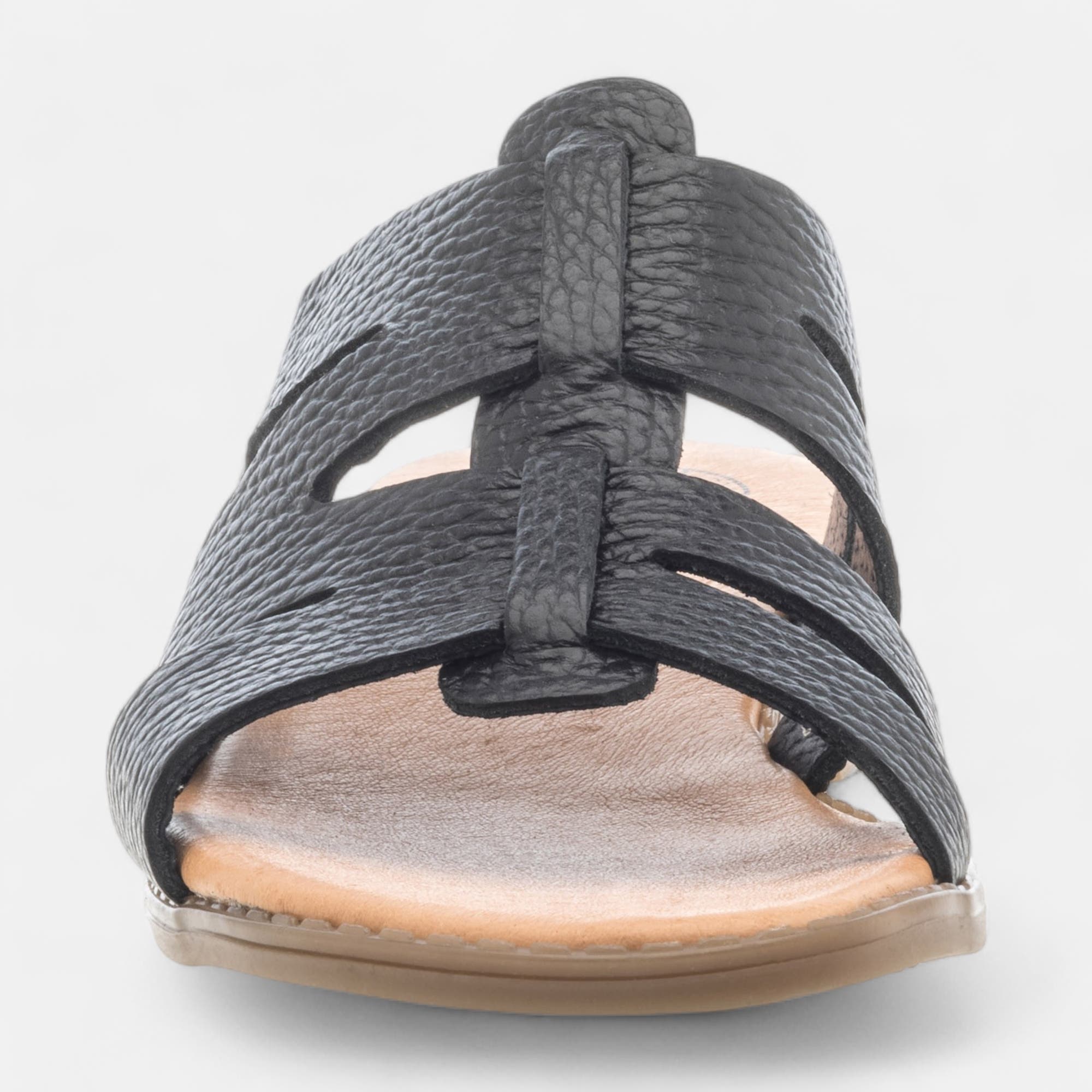 Mules Femme en cuir noir