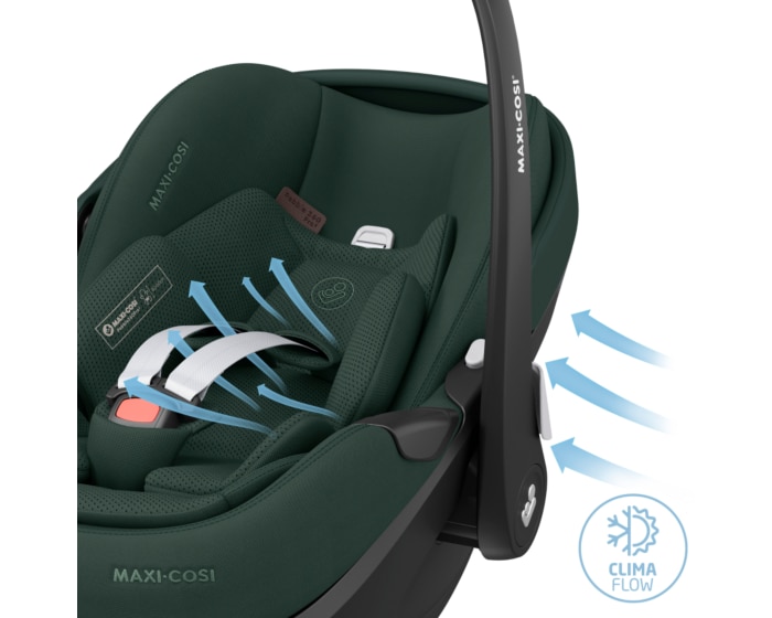 Pebble 360 Pro² 0 - 18 M  40 - 87 cm  0 - 13 kg    Innovative SlideTech® Technologie |    Flache Liegeposition |    ClimaFlow zur Temperaturregulierung |    Easy-in-Gurt |    G-CELL Seitenaufprallschutz |