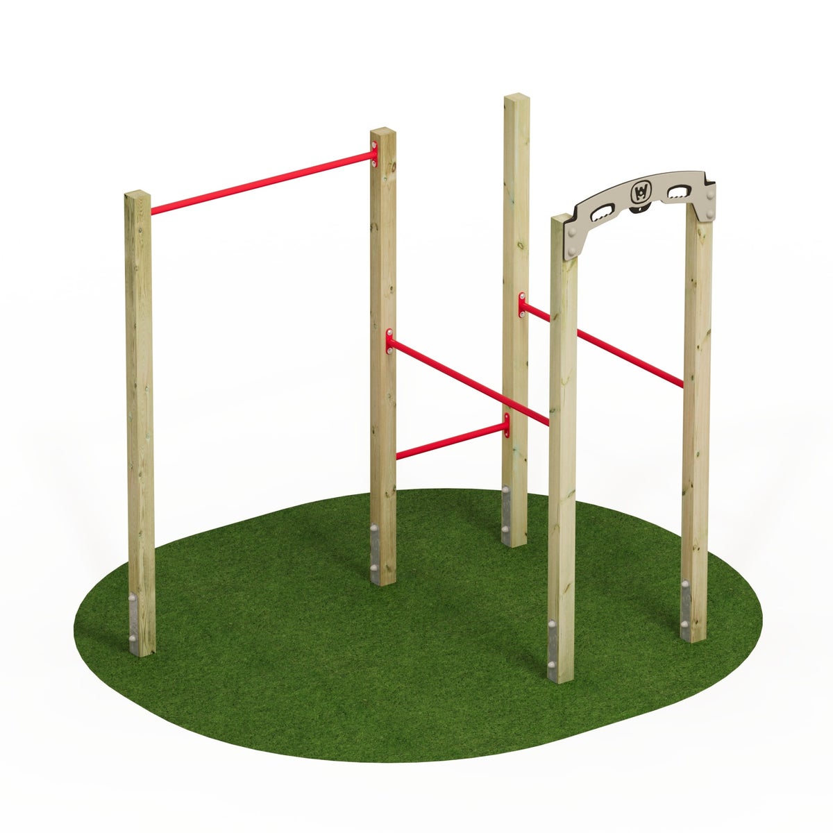 WICKEY FIT Base 510 – outdoor fitnesstoestel – rood