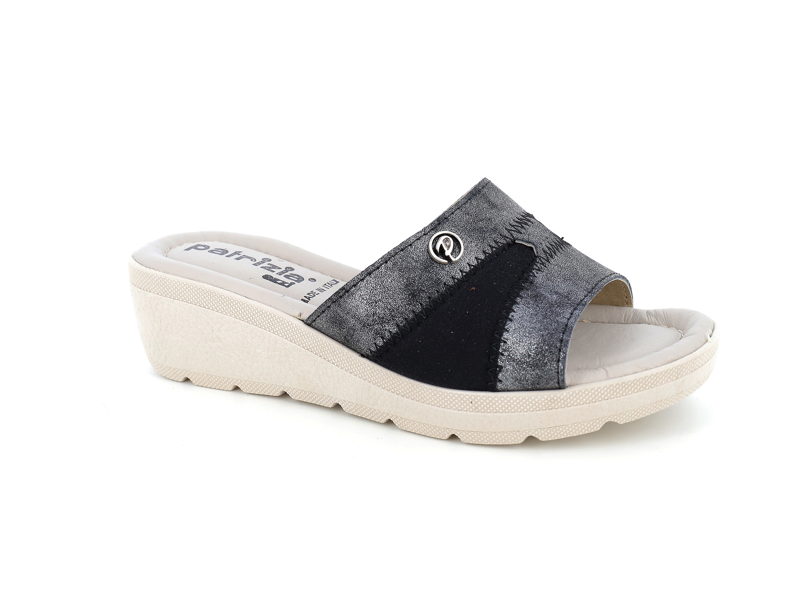 P brand-411 / P / NU Synthétique Noir Satin