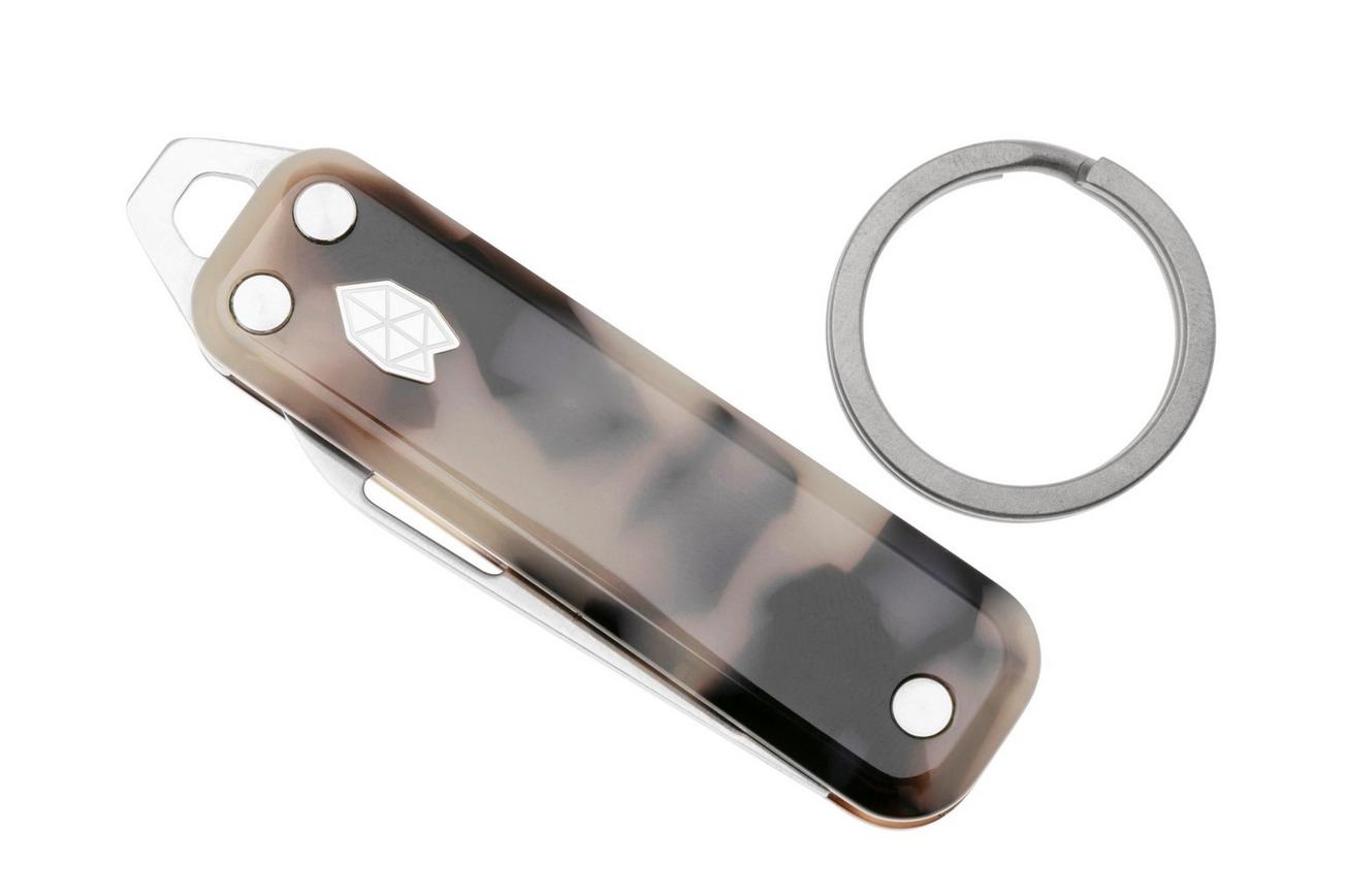 The James Brand The Elko Desert Tortoise Stainless Eco Acetate Straight, zakmes