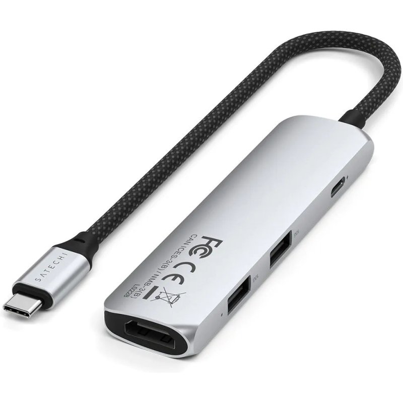 Satechi ST-P4SS hub & concentrateur USB Type-C 10000 Mbit/s Argent