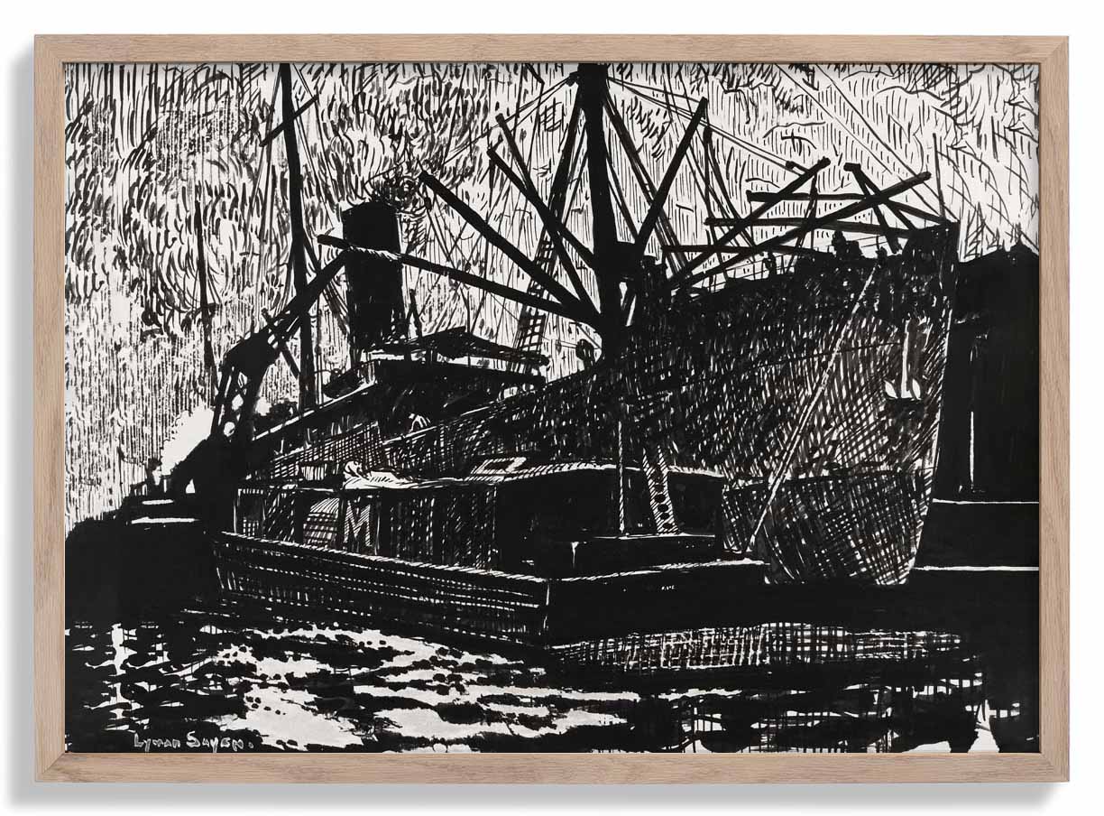 Linienschiff und Schlepper von Henry Lyman