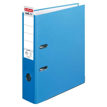 Herlitz Ordner PP A4 8cm FSC-Mix maXfile protect aqua