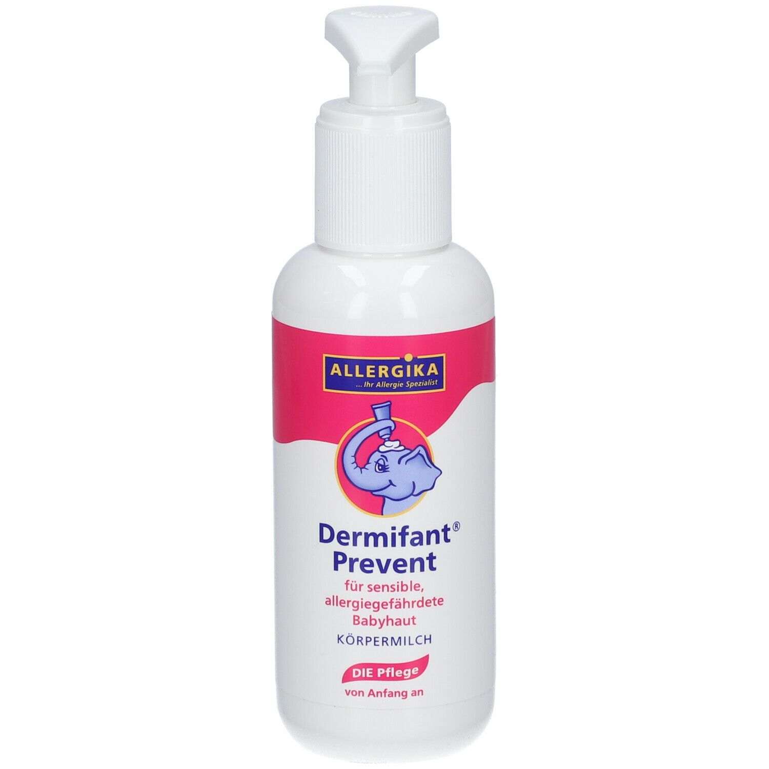 Dermifant® Prevent Körpermilch - Körpermilch für sensible, allergie-gefährdete Babyhaut, speziell entwickelt für Babys & Kids aus Allergiker-Familien. Zieht schnell ein.